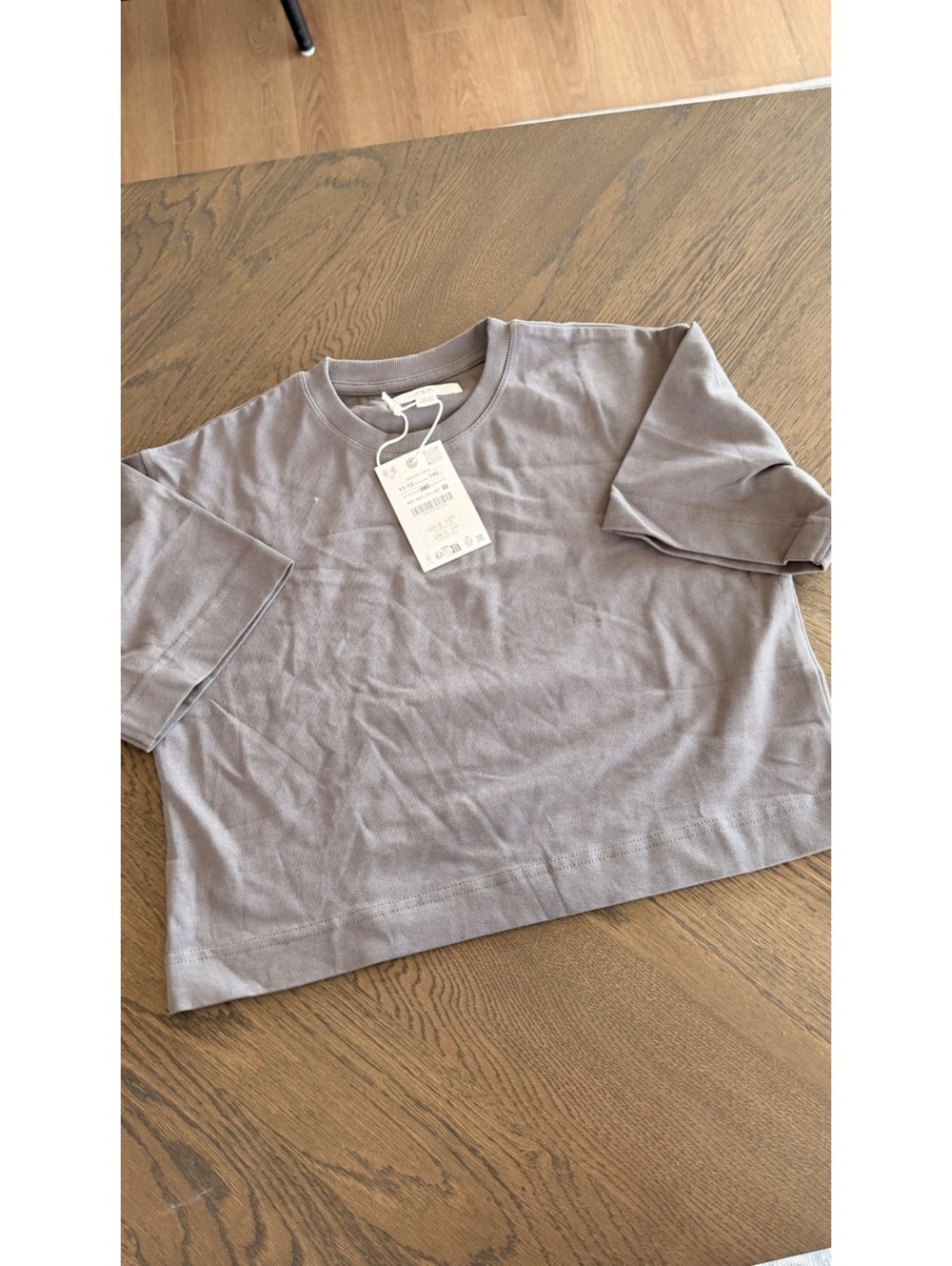 Zara girl Grey body shirt new with tag